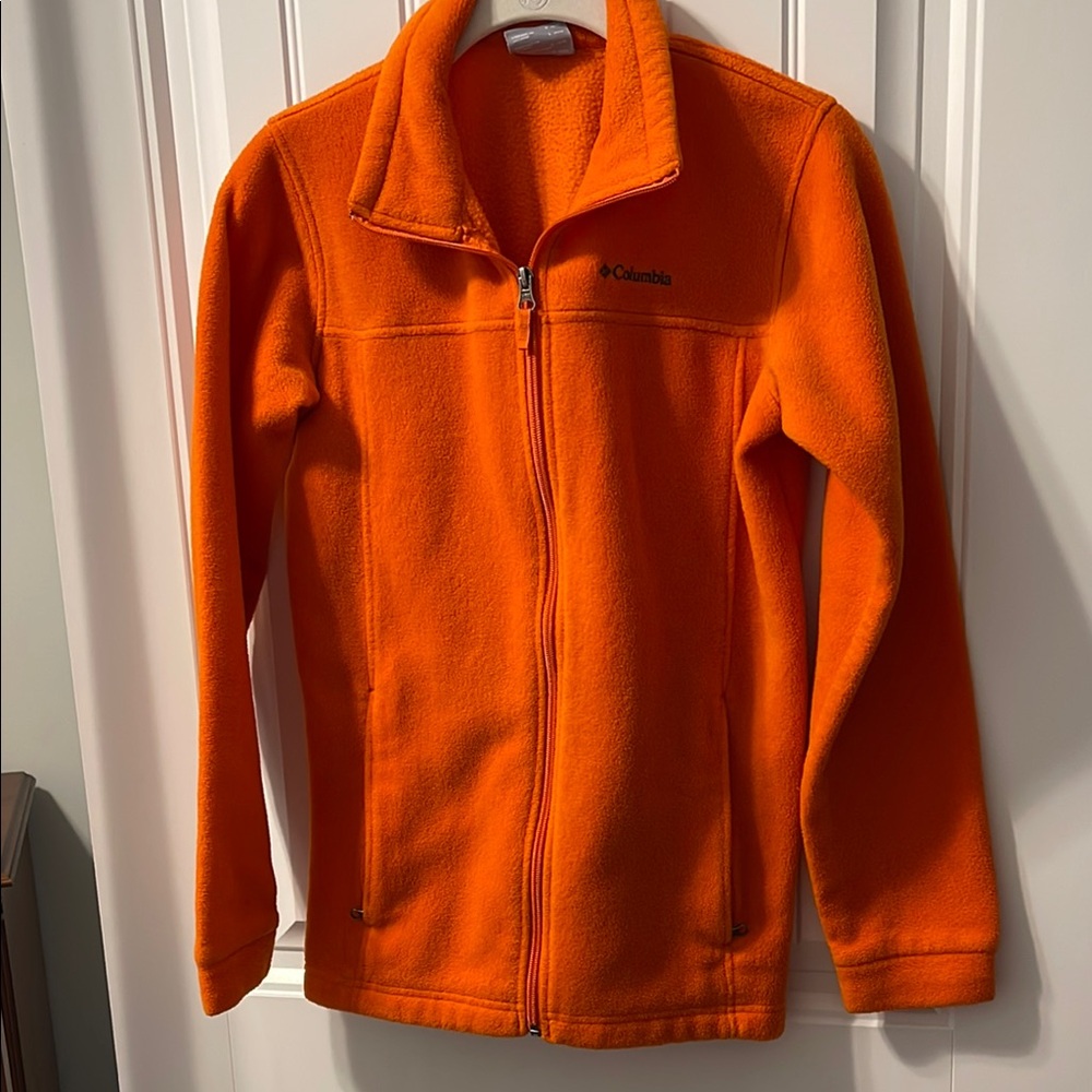 Columbia Bright Orange Full-Zip Fleece